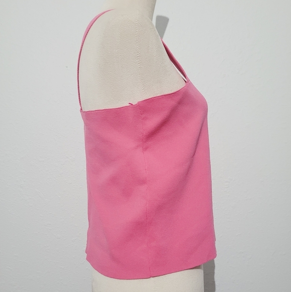 House of Harlow 1960 Wide Strap knit Tank Top Pink Stretchy Size Large - Picture 2 of 10